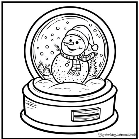 Snow Globe Coloring Pages - Free & Printable!
