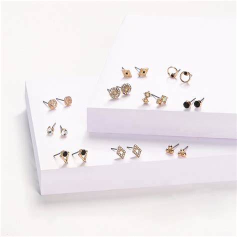 Buy Pack of 10 Sparkle Stud Online - Accessorize India
