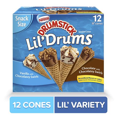 DRUMSTICK LIL' DRUMS Vanilla & Chocolate with Chocolatey Swirls Mini ...
