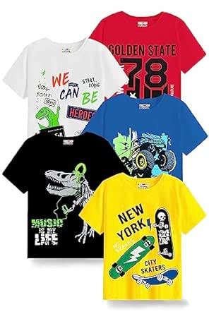 Kuchipoo Boys Regular Fit Cotton T-Shirts (KUC-TSHRT-255, 12-18 Months ...