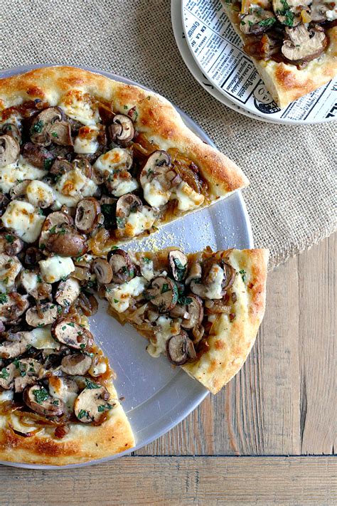 Brie, Caramelized Onion and Mushroom Pizza - Two of a Kind