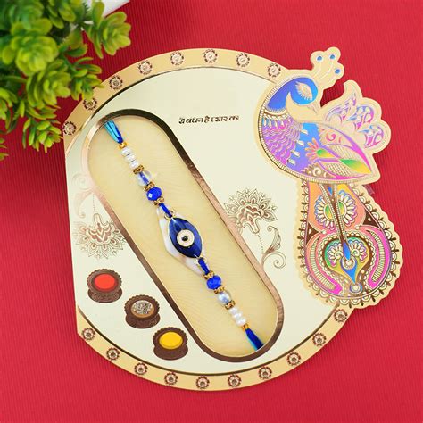 Send Two Exquisite Evil Eye Rakhis Online | Rakhibazaar.com