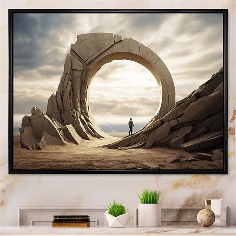 Designart "Gateway to Infinity Surreal Universe I" Landscapes Framed ...