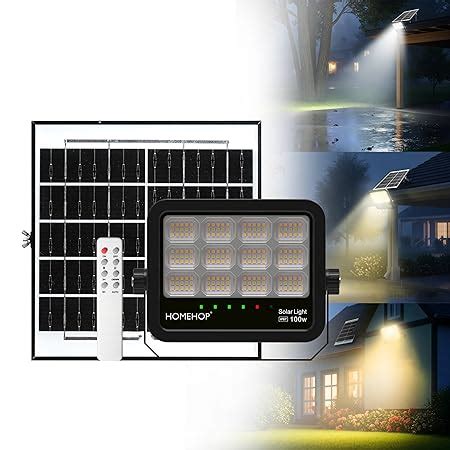 Homehop Solar Flood Light Outdoor Waterproof 100W LED Automatic ...