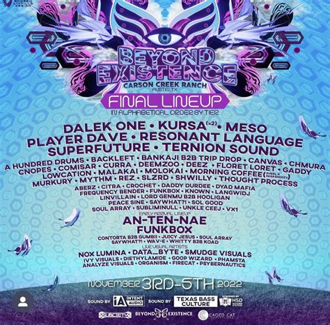 Beyond Existence 2022 Full Lineup Announced! If you ever attended ...