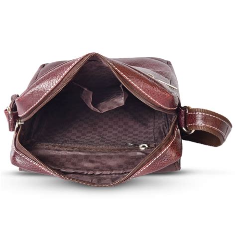 Leather Messenger Bag 36813(BROWN) – SREELEATHERS