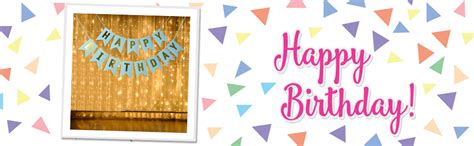 Party Propz Blue Happy Birthday Banner With White Warm Led Light Set Of ...