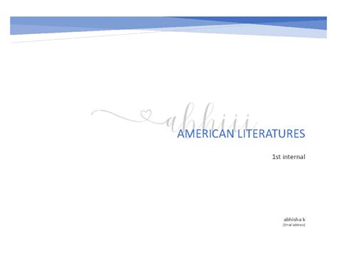 american literature for 2nd sem MA English of 2023-2024 batch. Mg ...