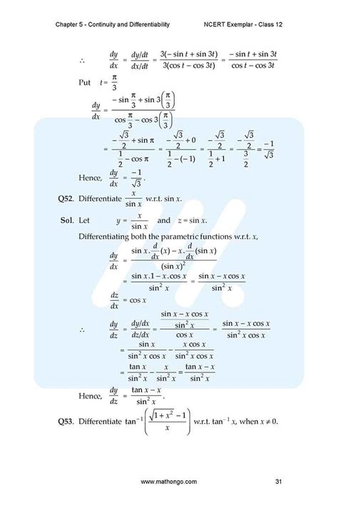 Image result for Maths Class 12 Chapter 5 Question PDF