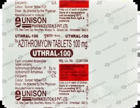 UTHRAL 100MG TABLET 3'S Price, Uses, Side Effects & Substitutes | Medkart