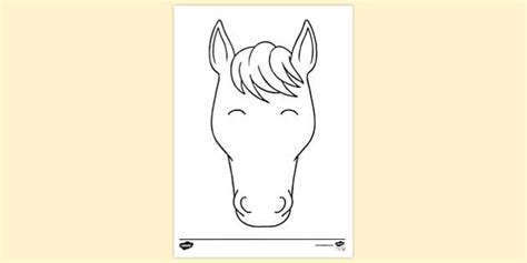 Horse Ears Colouring | Colouring Sheet