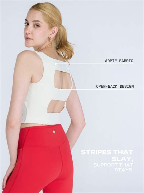 Ivory Striped Back Crop Tank – CAVA Athleisure Pvt Ltd