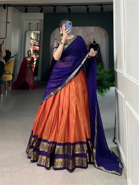 Kanchi Pattu Half Saree – Sumi Vastra