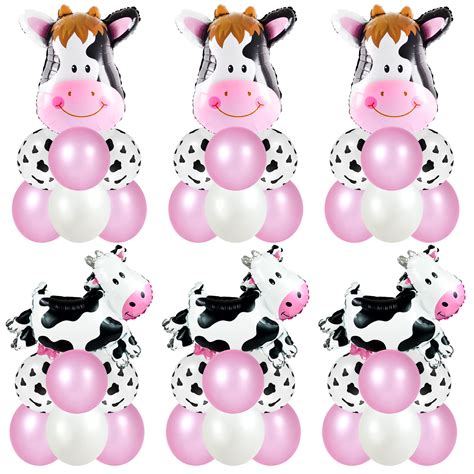 Buy Cow Balloons Farm Birthday Decorations Cow Print Balloons for Baby ...