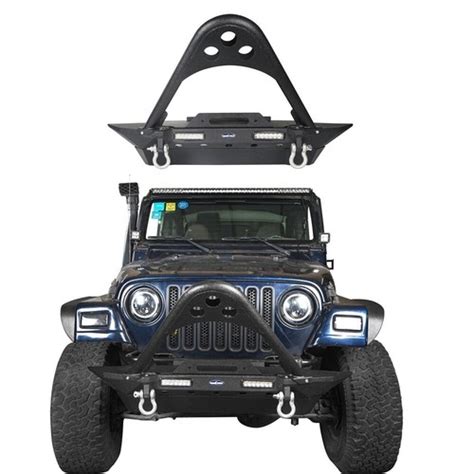 Buy STINGER Front Bumper Fit 1987-2006 Jeep Wrangler TJ YJ w LED Lights ...
