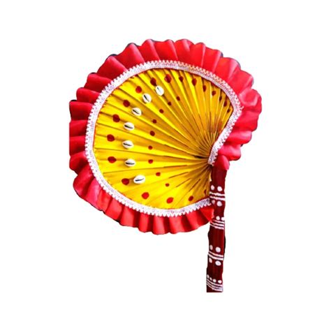 Buy Bengal Art Bamboo Kulo Handmade Shanku Painted Hand Fan Online at ...