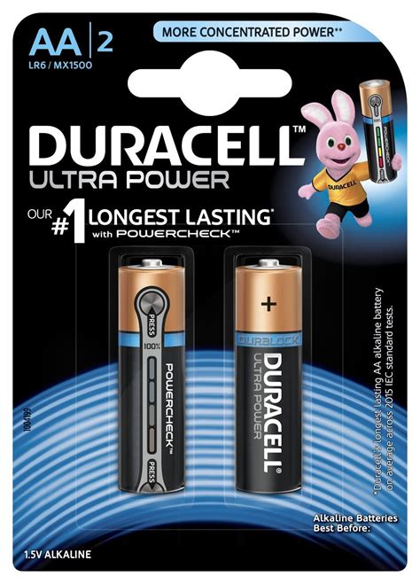Duracell Ultra AA Battery with Duralock Technology - 2 Pieces : Amazon ...