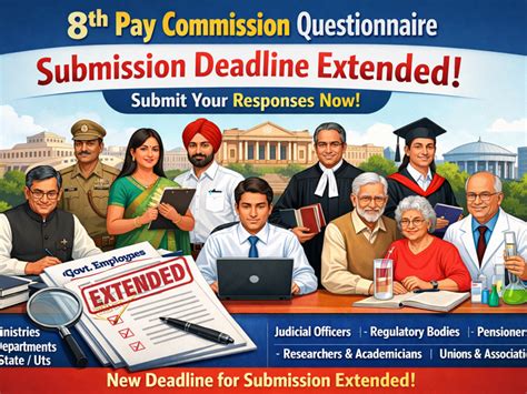 8th Pay Commission questionnaire submission deadline extended: Check ...