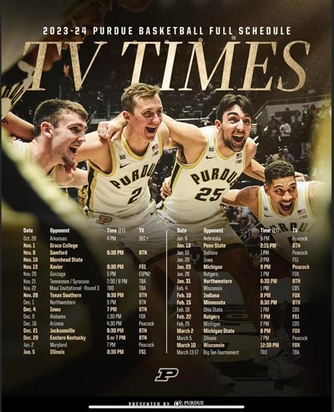 Purdue Basketball Schedule 2025 2026 Printable School Calendar