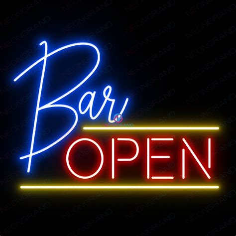Bar Open Neon Sign Led Light Neon Signs For A Bar | Neon bar signs ...
