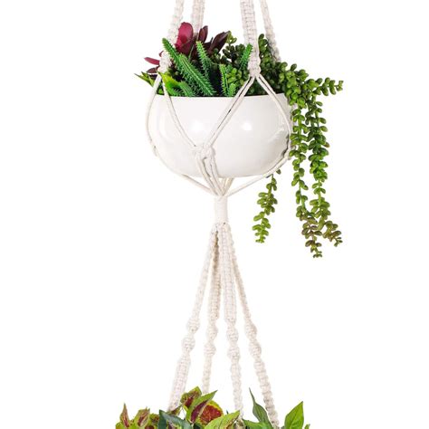 Two Tier Macrame Cotton Plant Hanger, 1 Pack freeshipping - Ecofynd