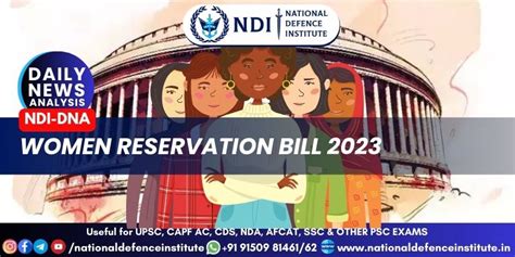 The Women Reservation Bill 2023 : A Step Towards Gender Equality in ...