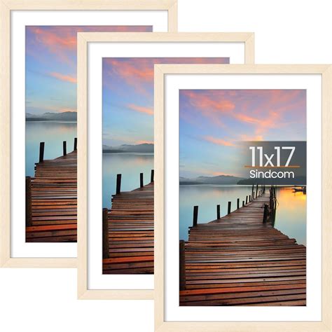 Amazon.com - upsimples 11x17 Picture Frame Black 3 Pack Bundle with ...