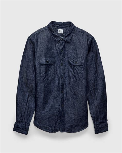 Linen Selvedge Denim Work Shirt in Indigo – Blue Owl Workshop