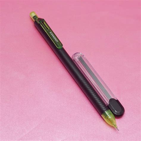 Unomax Mechtron 0.7 Black Color Body With Green Clip Mechanical Pencil ...