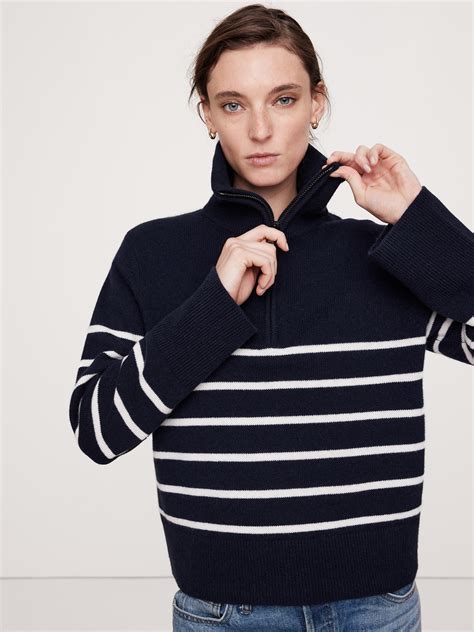 Cashmere Half-Zip Sweater | Banana Republic