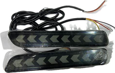 CARMART Rear Bumper Led Dual color Reflector compatible for Baleno ...