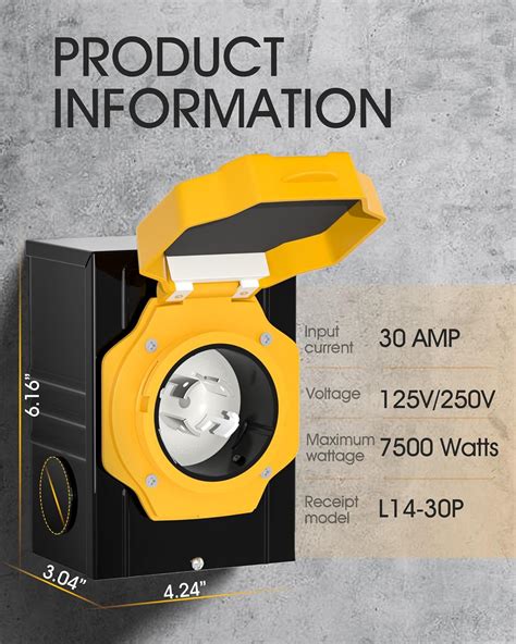 Marsflex 30 Amp Generator Inlet Box, Pre-Drilling India | Ubuy