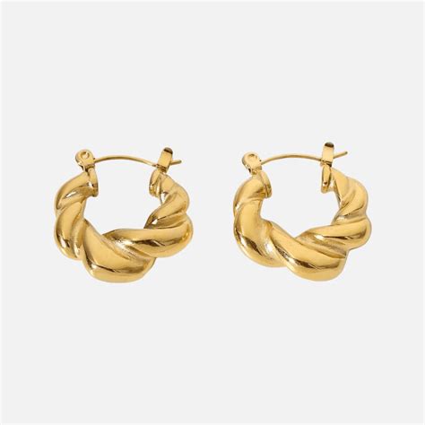 Twisted Gold hoops