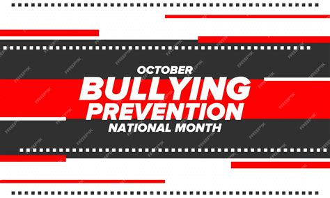 Premium Vector | National Bullying Prevention Month Stop bullying Keep ...