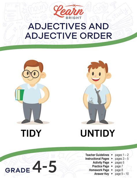 Adjectives and Adjective Order, Free PDF Download - Learn Bright