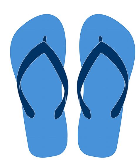 Flip Flops Blue Clipart Free Stock Photo - Public Domain Pictures
