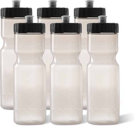 50 Strong Sports Squeeze Water Bottles - Set of 6 - Team Pack - 22 oz ...