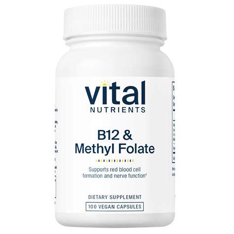 Vitamin B12 with Methyl Folate by Vital Nutrients