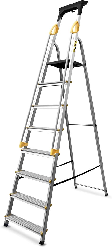 Drabest PRO SERIES LADDERS 8-Step Aluminum Household Ladder with ...