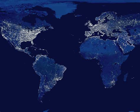 Earth View From Space At Night Wallpaper Free HD Backgrounds Images Pictures