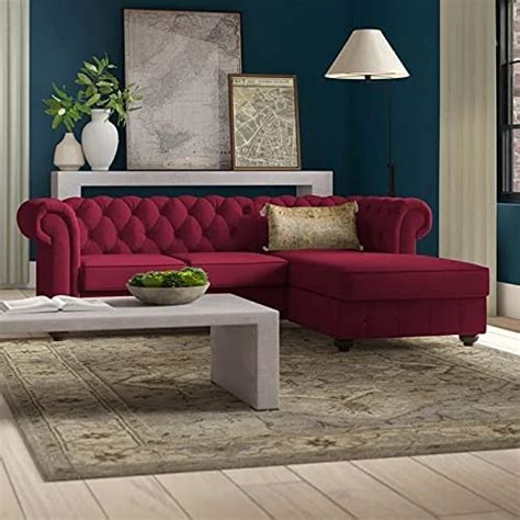VILNIUS Ariyah Solid Sal Wood Velvet Upholstered 3 Seater Right Hand ...
