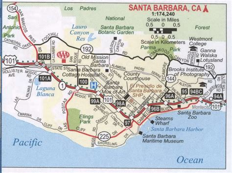 Downtown Santa Barbara Ca Map