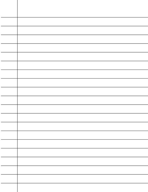 Printable Lined Notebook Paper