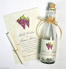 Wedding Bottle Invitations by Winery Invitations Mospens Studio Wedding Bottle Invitations