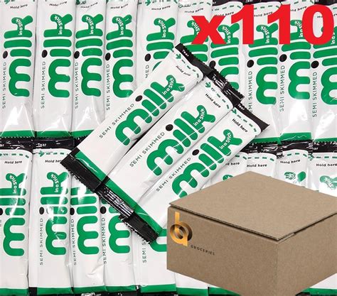 Buy 110x Semi-Skimmed UHT Milk 10ml Individually Wrapped Sticks ...