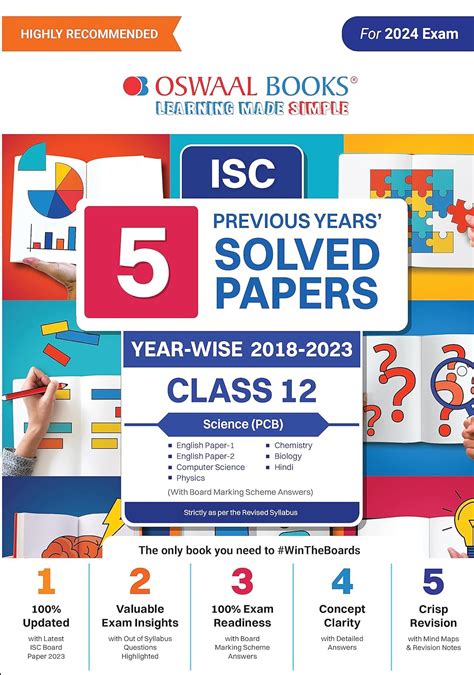 Oswaal ISC 5 Previous Years' Solved Papers Year Wise 2018-2023, Class ...