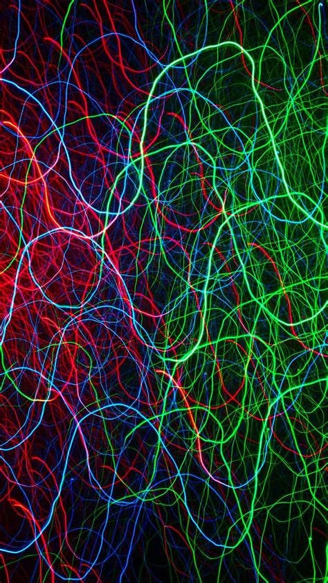 Download wallpaper 800x1420 lines, intersection, curves, neon iphone se ...