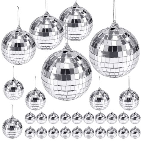 30 Pack Mirror Disco Ball,Mini Disco Ball Decorations,Reflective Mirror ...