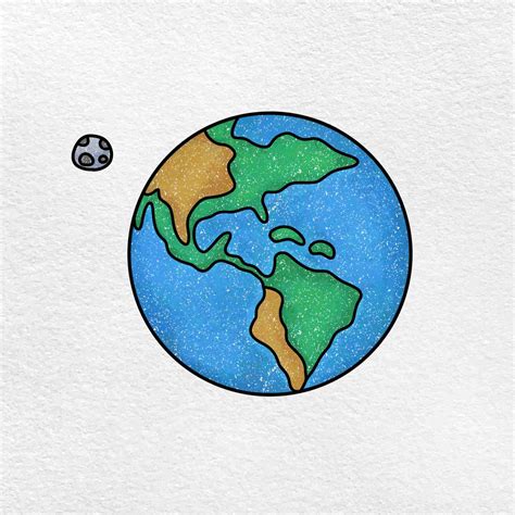 Earth Drawing (easy) - HelloArtsy