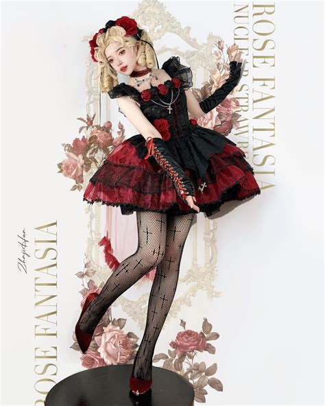 Devil Inspired on Instagram: "🖤 ️Gothic Lolita dress with roses ...